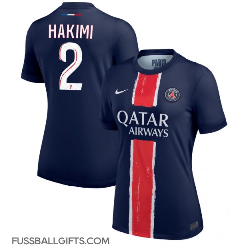 Paris Saint-Germain Achraf Hakimi #2 Fußballbekleidung Heimtrikot Damen 2024-25 Kurzarm